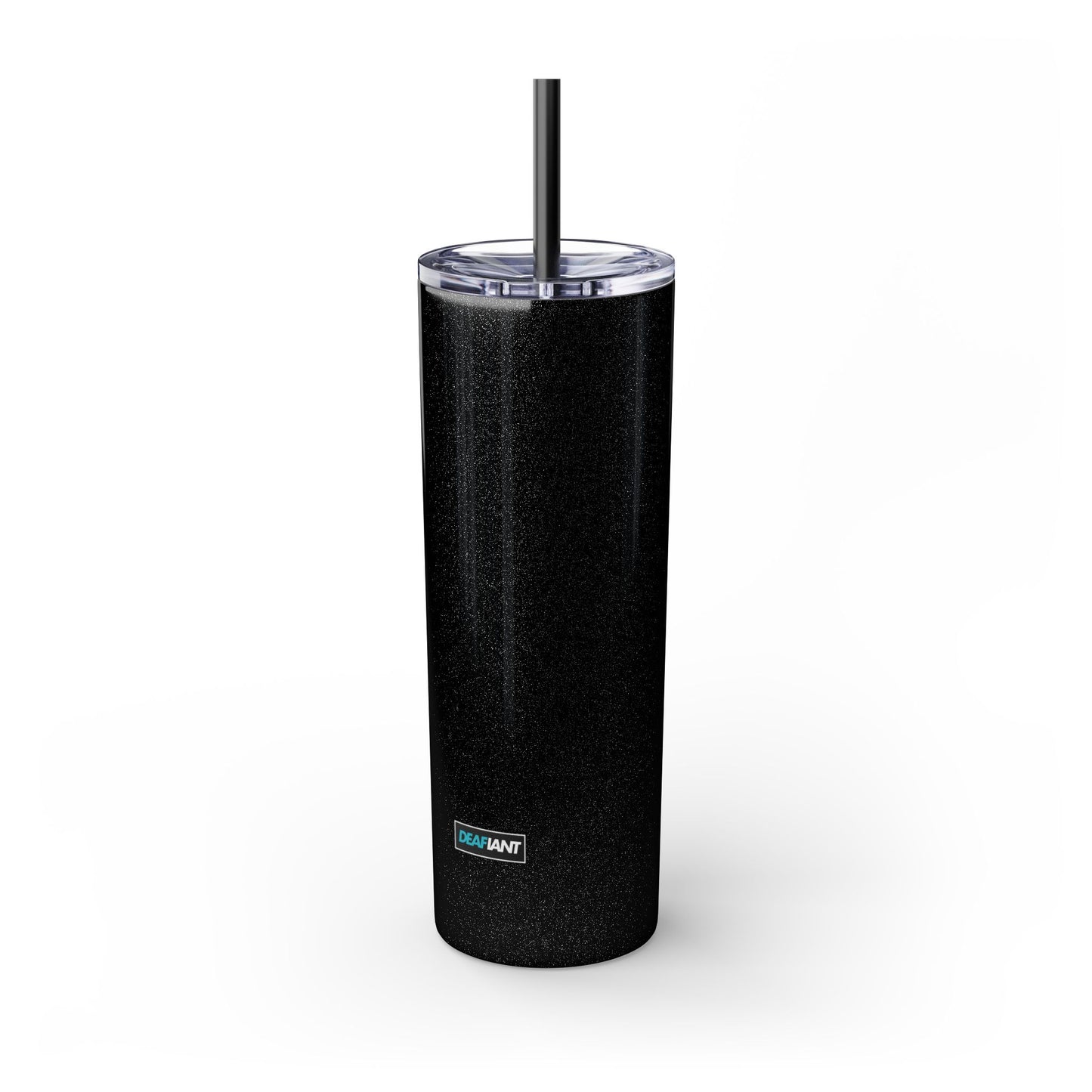DEAFIANT Deaf AF Skinny Tumbler with Straw, 20oz