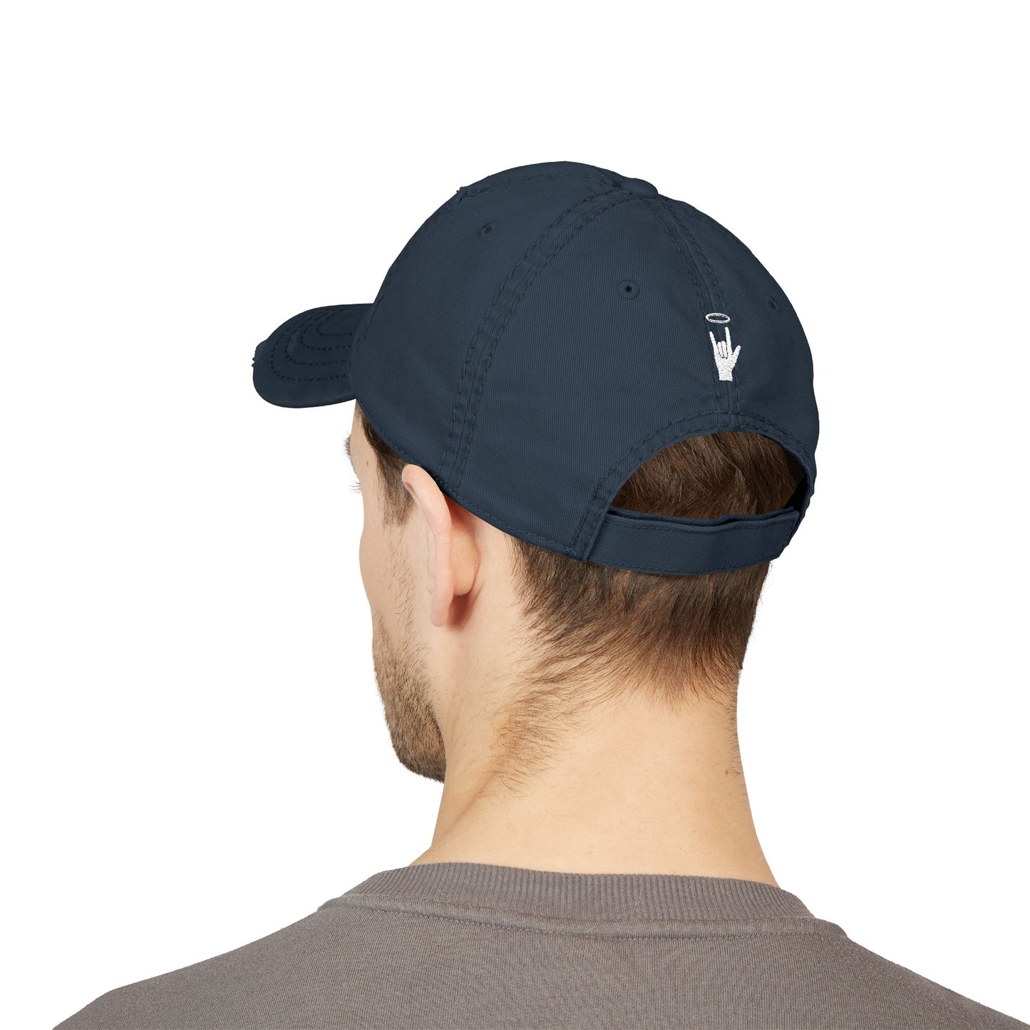 DEAFIANT The Anointed Cap | Distressed Dad Hat with Embroidery