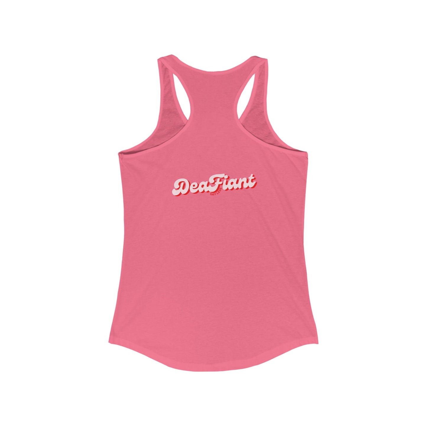 DEAFIANT Look Me In The Eyes | Women's Racerback Tank Top