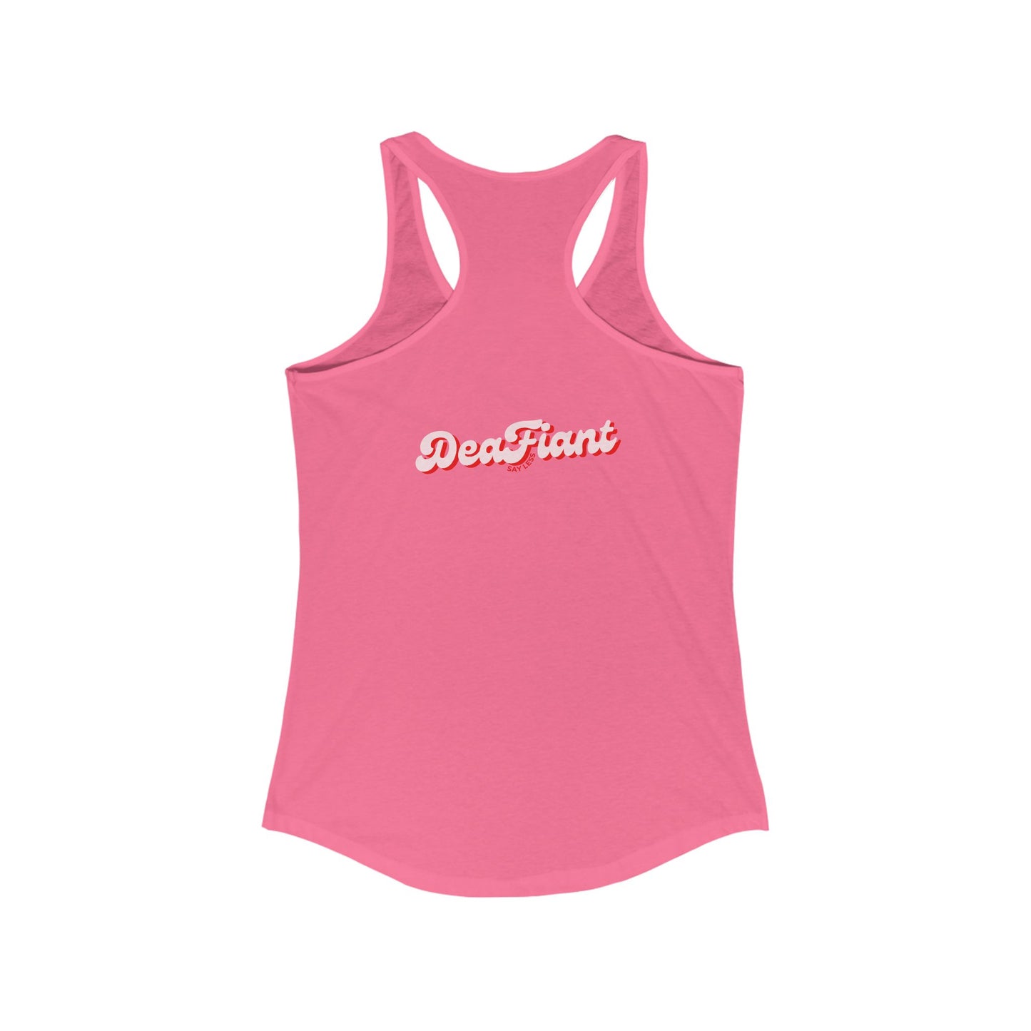DEAFIANT Look Me In The Eyes | Women's Racerback Tank Top