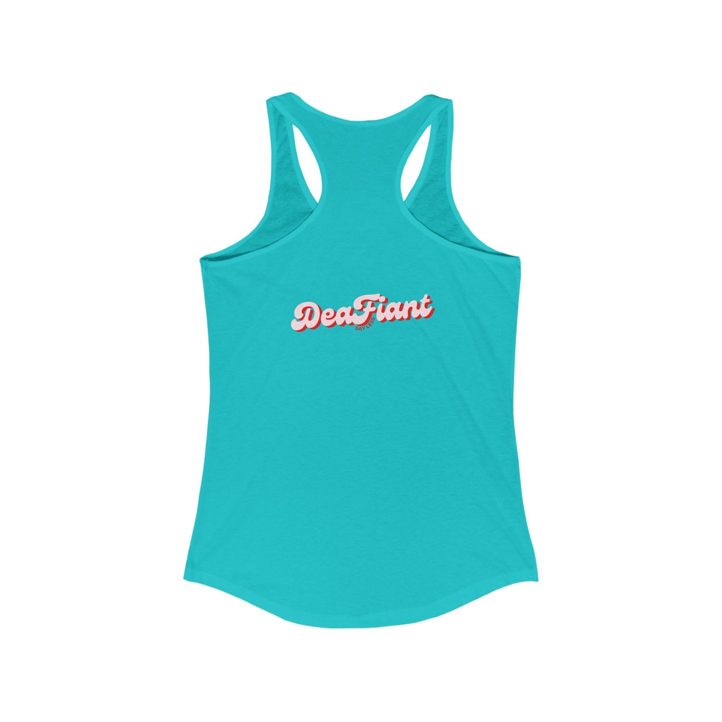 DEAFIANT Look Me In The Eyes | Women's Racerback Tank Top