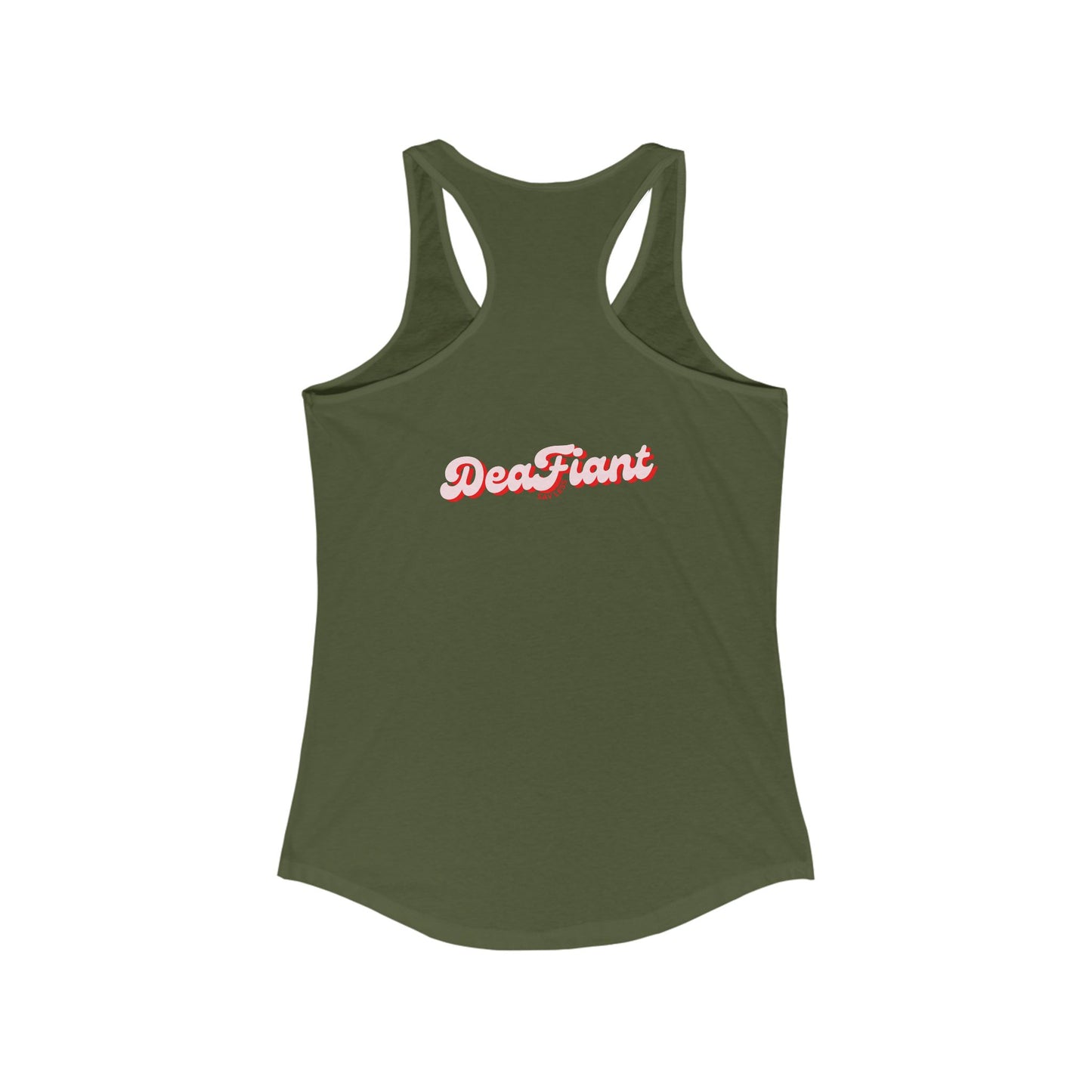 DEAFIANT Look Me In The Eyes | Women's Racerback Tank Top