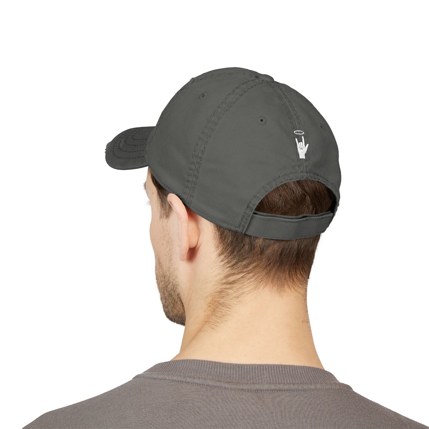 DEAFIANT The Anointed Cap | Distressed Dad Hat with Embroidery