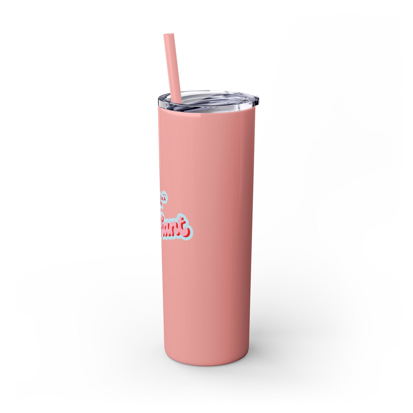 DEAFIANT The Deaf Lover Girl Skinny Tumbler with Straw, 20oz