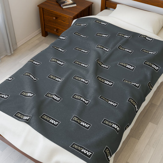 DEAFIANT Classic Logo Cozy Velveteen Plush Blanket