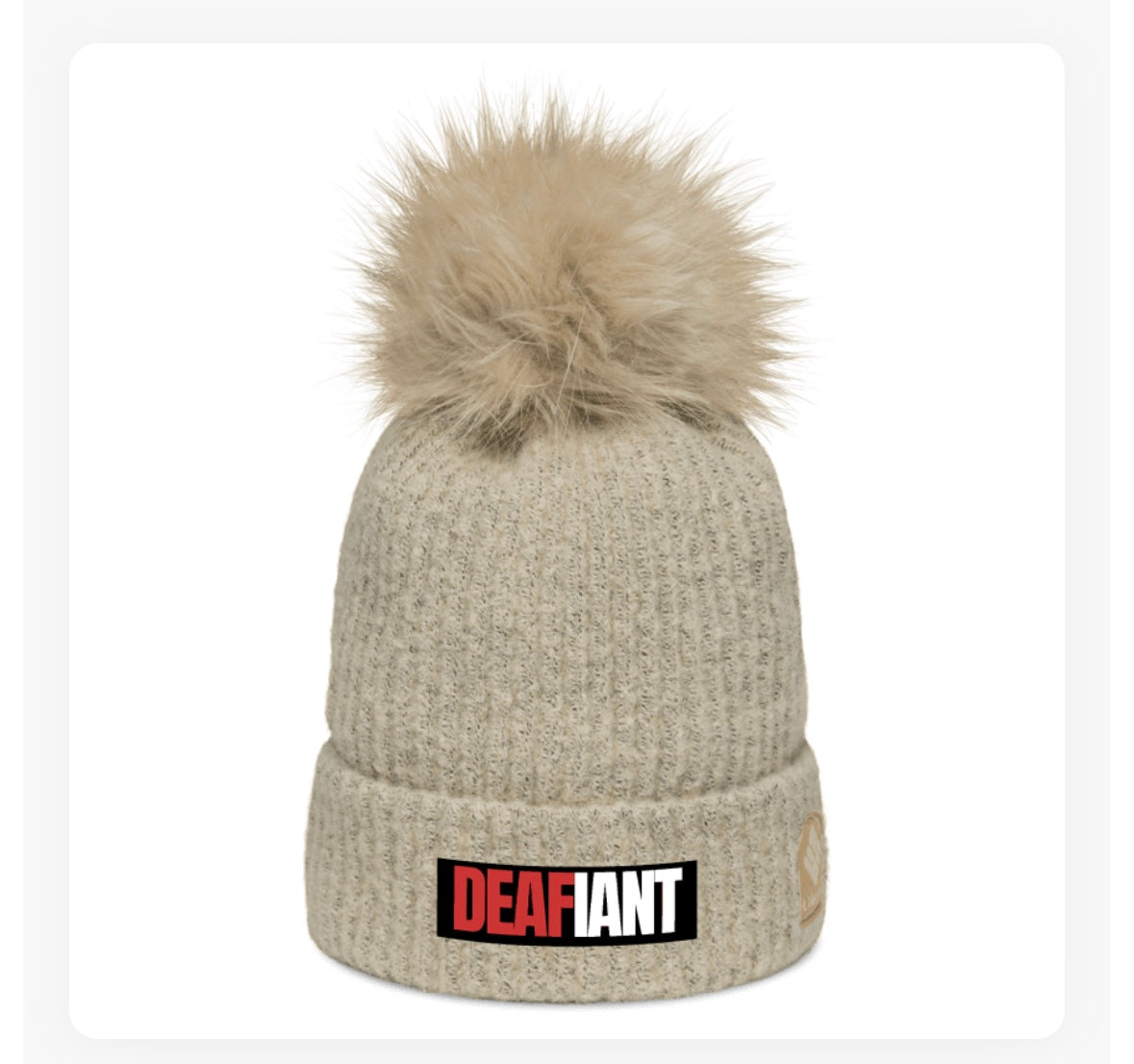 DEAFIANT Silent Storm Columbia pom-pom beanie