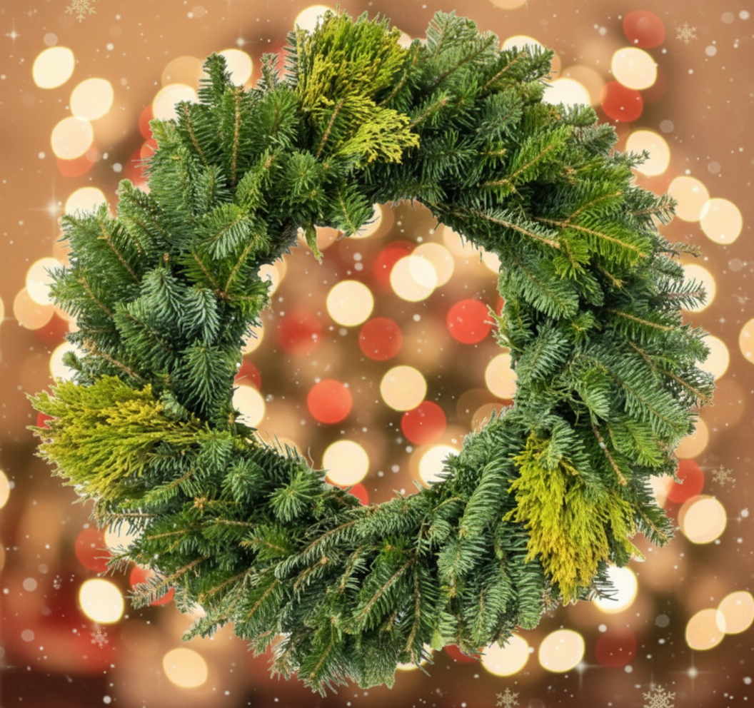 East meets West Decorated Wreath