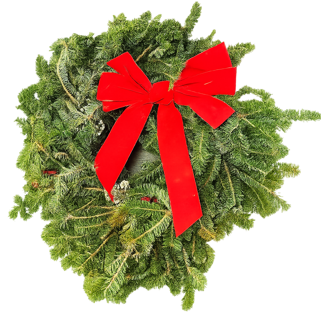 Fraser Fir Wreath Decorated - 22"