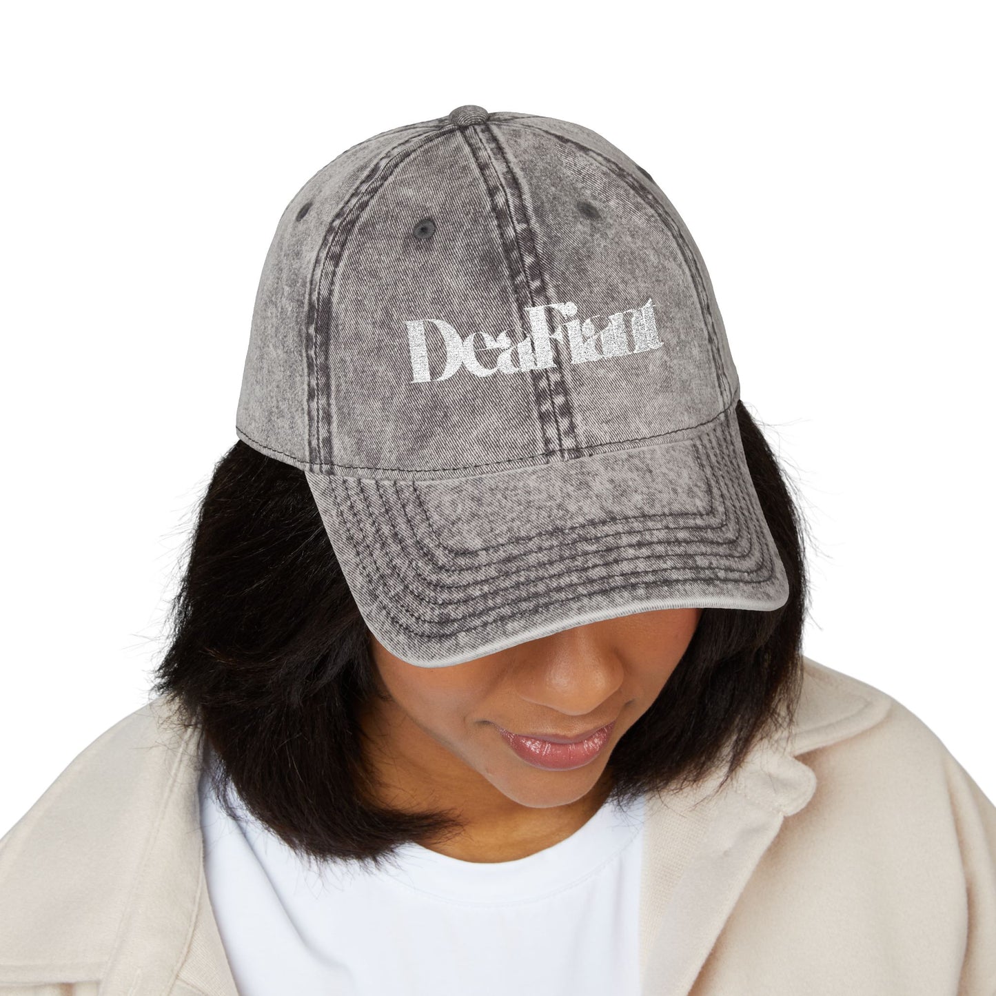 DEAFIANT Silent Threads Vintage Cap (Embroidered)