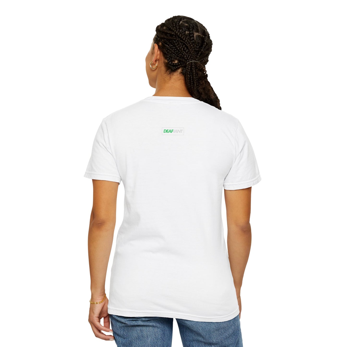 DEAFIANT Mos' Deaf Throwback Tee | Unisex | Garment-dyed