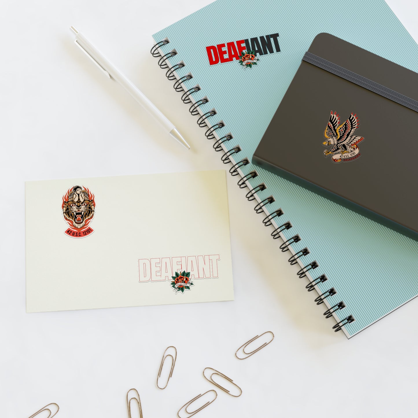 DEAFIANT - Title 42 Rights Sticker Sheets | Perfect for Decor, Scrapbooking, Gifts, Collectibles, or Personalizing Items