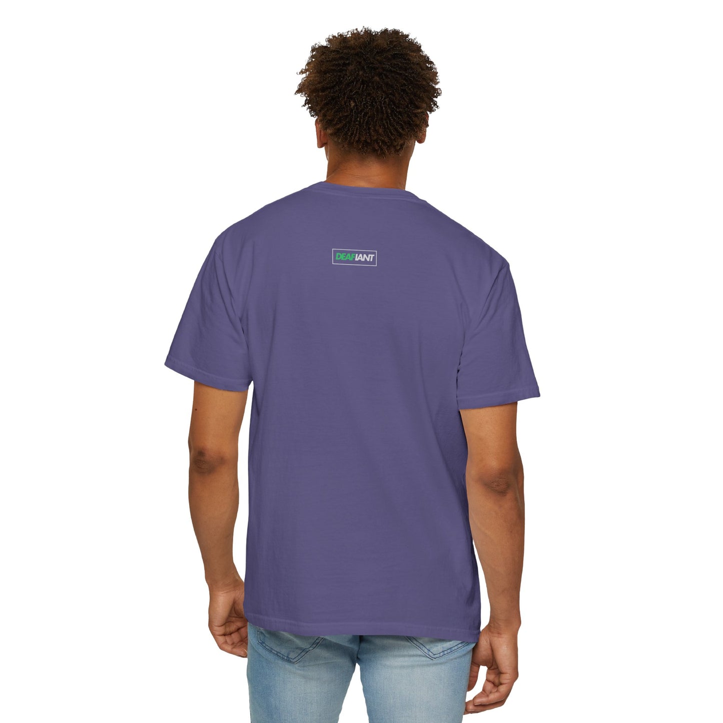 DEAFIANT Mos' Deaf Throwback Tee | Unisex | Garment-dyed