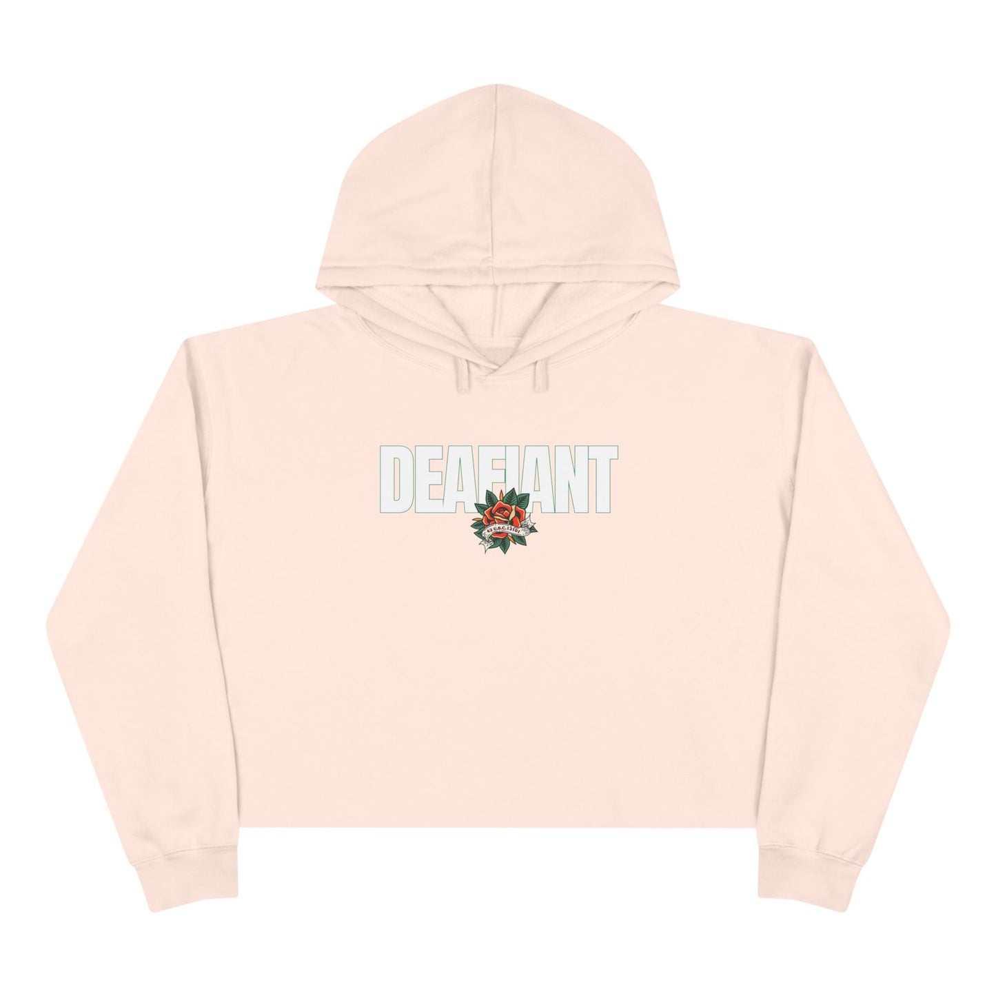 DEAFIANT Title 42 DEAFiant Rights | Women's Crop Hoodie