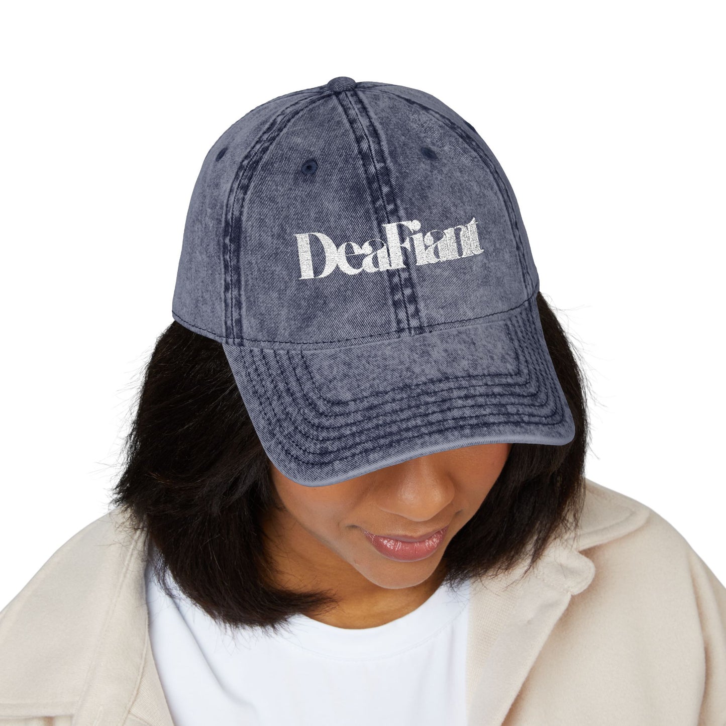 DEAFIANT Silent Threads Vintage Cap (Embroidered)