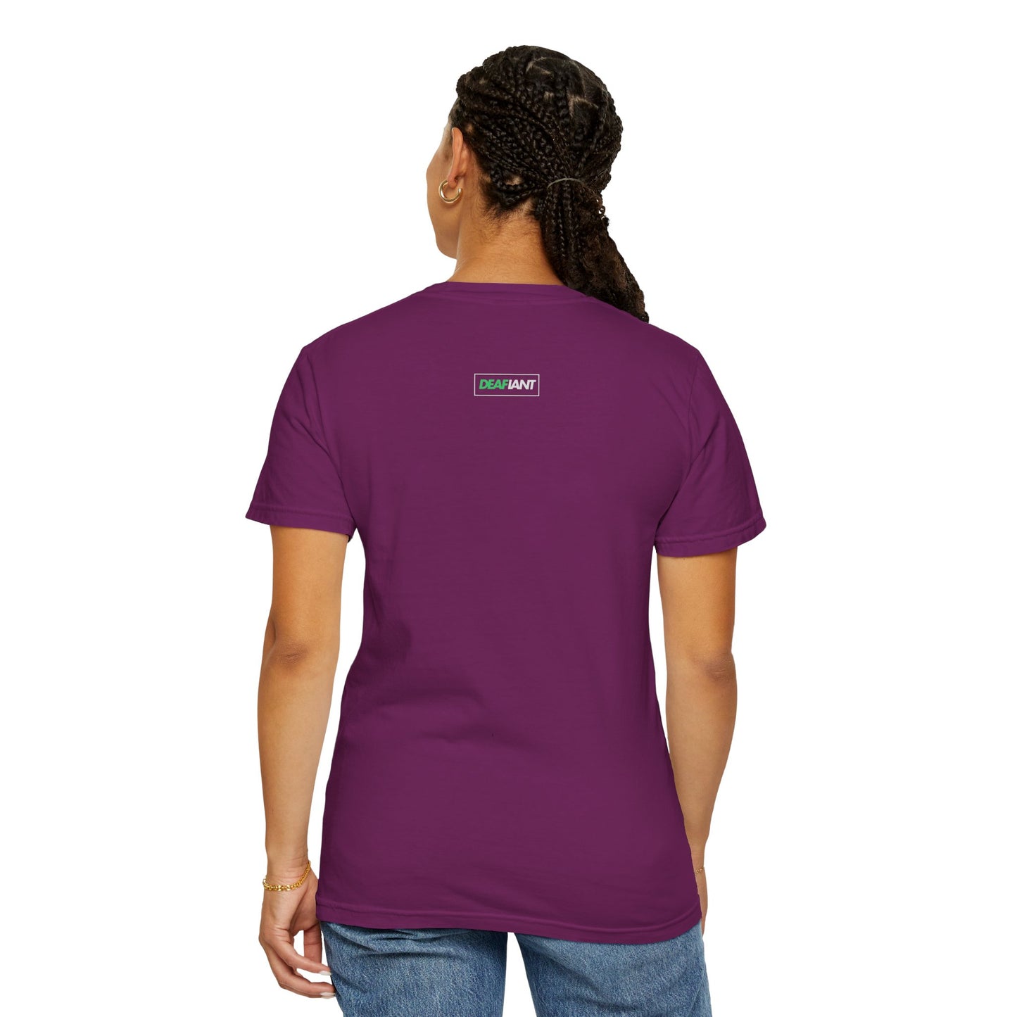 DEAFIANT Mos' Deaf Throwback Tee | Unisex | Garment-dyed