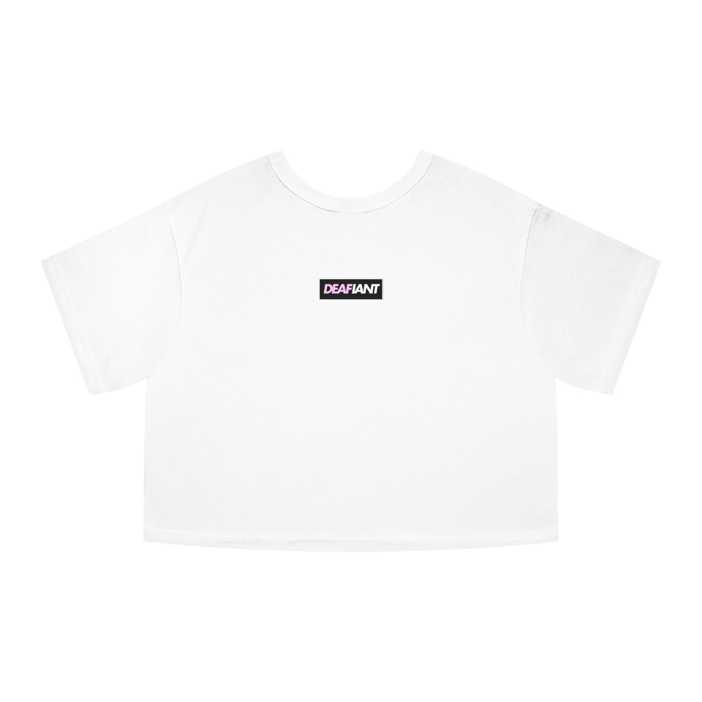 DEAFIANT Champion of Silence | Women's Heritage Cropped T-Shirt