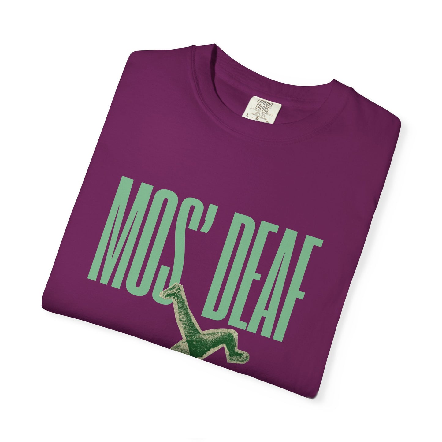 DEAFIANT Mos' Deaf Throwback Tee | Unisex | Garment-dyed