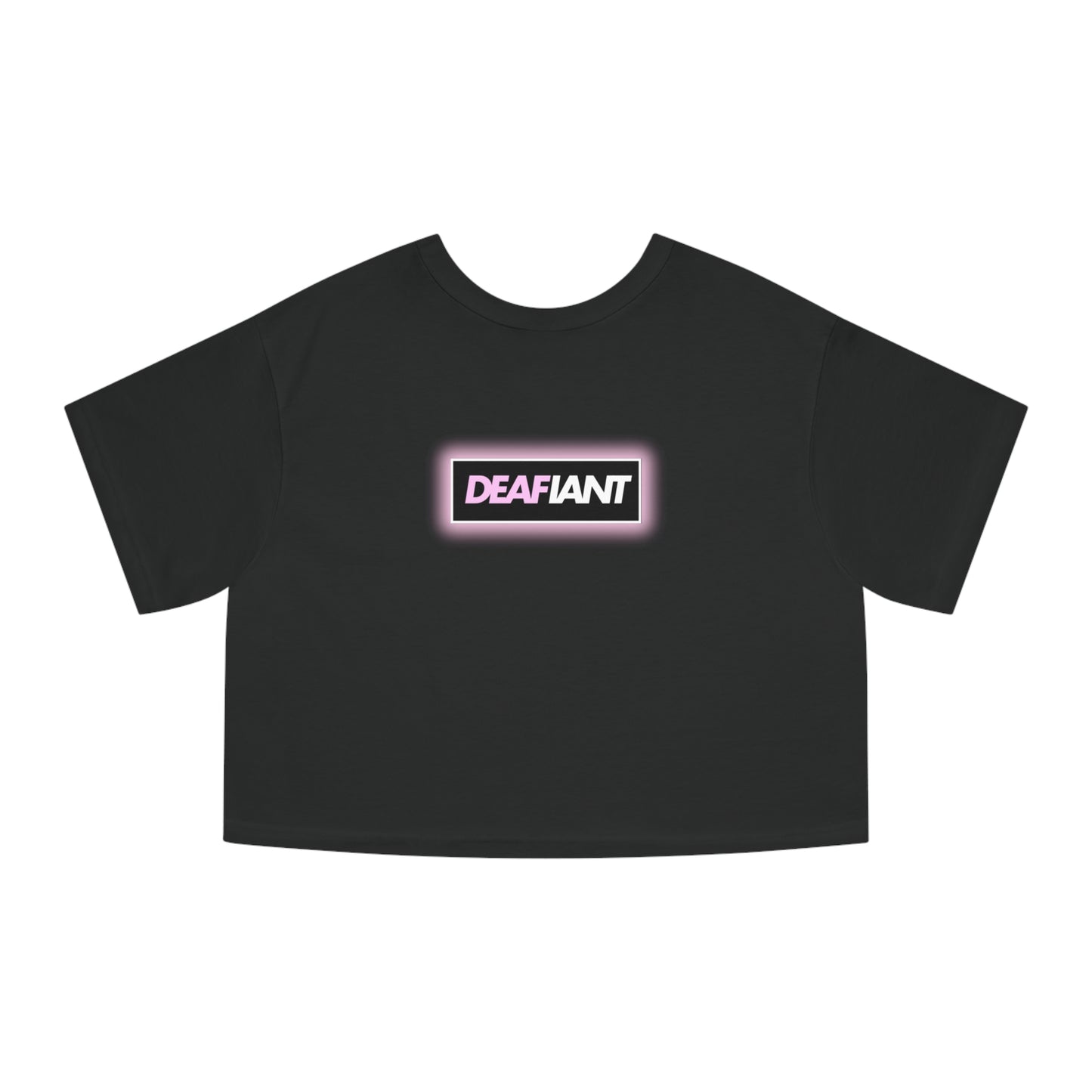 DEAFIANT Deaf Money Talks Champion Cropped T-Shirt