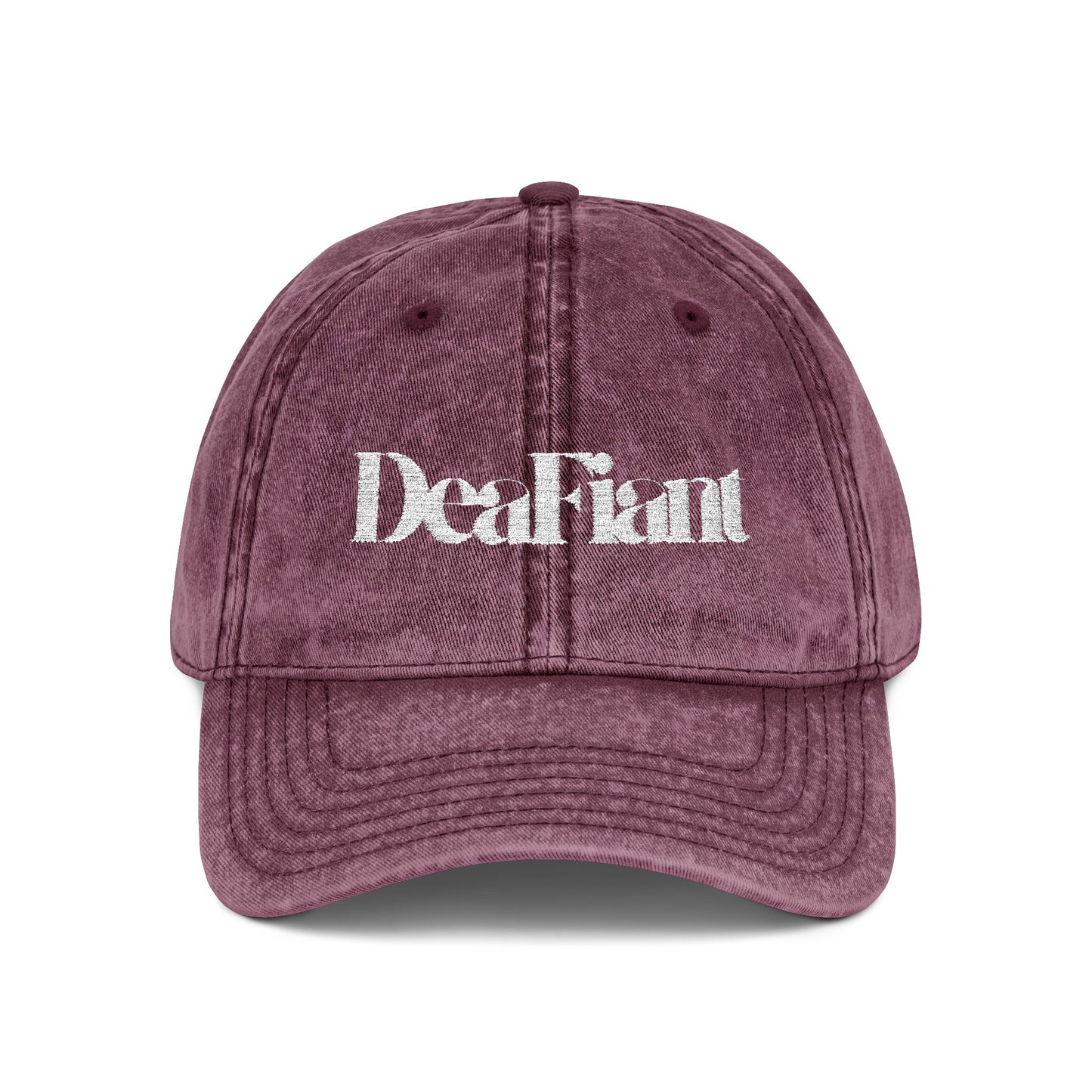 DEAFIANT Silent Threads Vintage Cap (Embroidered)