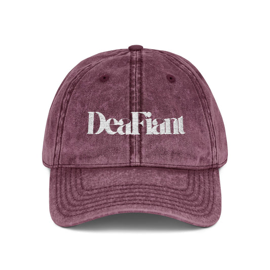 DEAFIANT Silent Threads Vintage Cap (Embroidered)