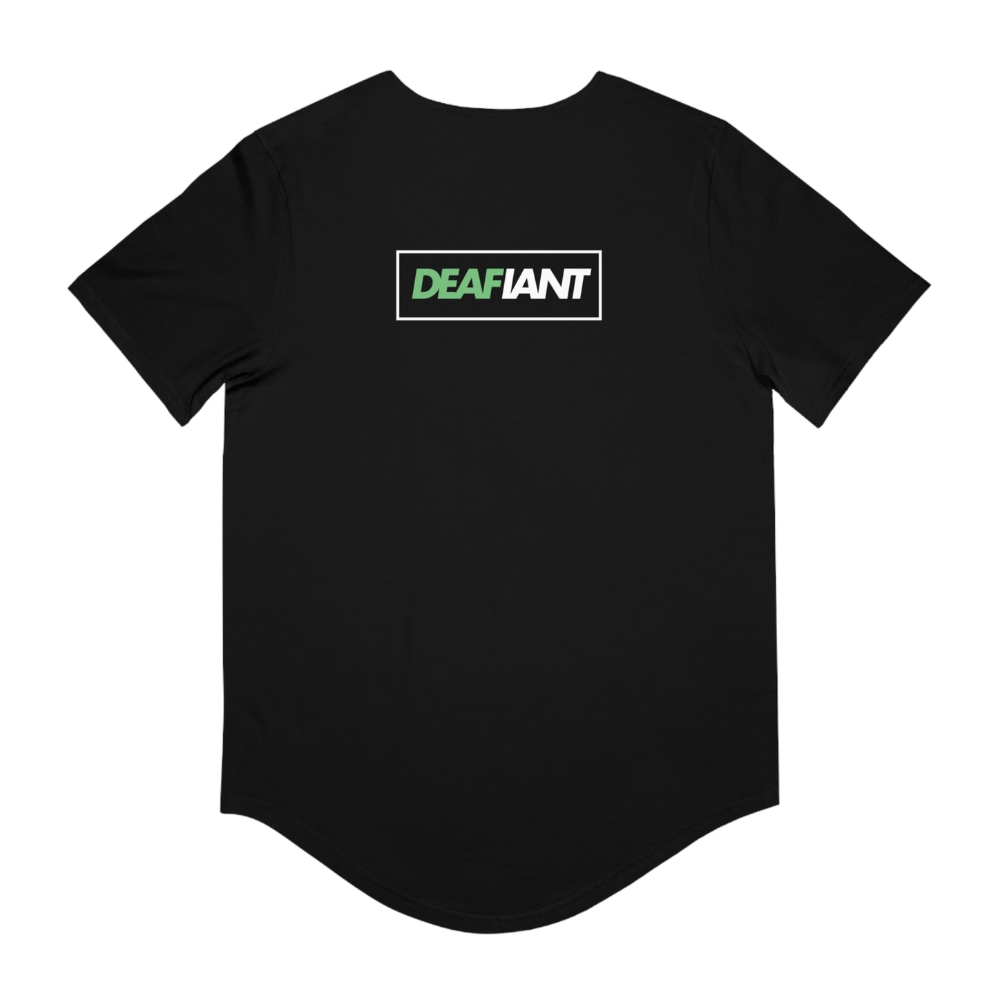 DEAFIANT Deaf Money Talks Curved Hem Men's Tee |Men's Jersey Curved Hem Tee