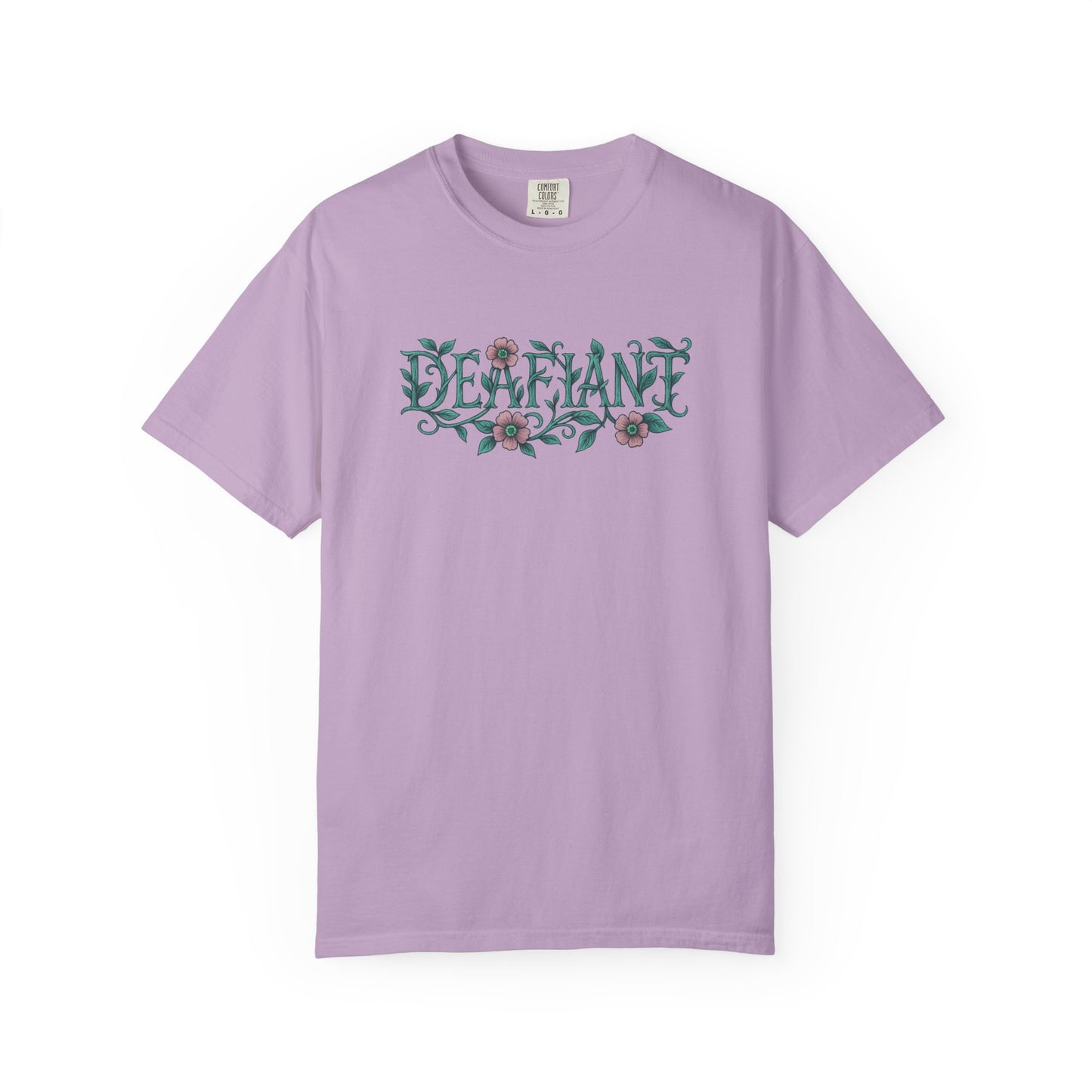 "Rooted Rebels – The Pink Llama x DEAFIANT Floral Collab Tee Unisex T-Shirt