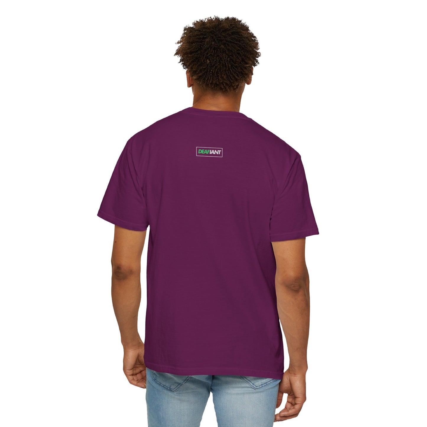 DEAFIANT Mos' Deaf Throwback Tee | Unisex | Garment-dyed