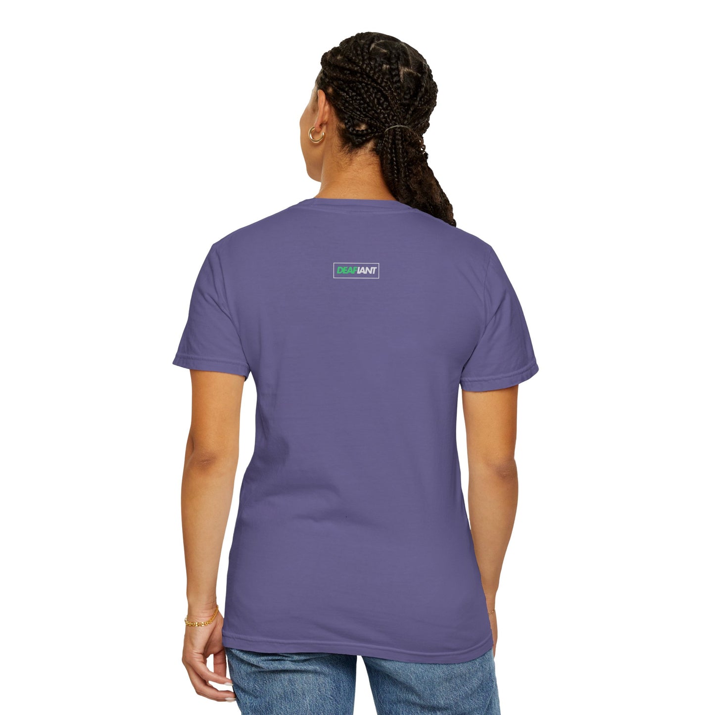 DEAFIANT Mos' Deaf Throwback Tee | Unisex | Garment-dyed