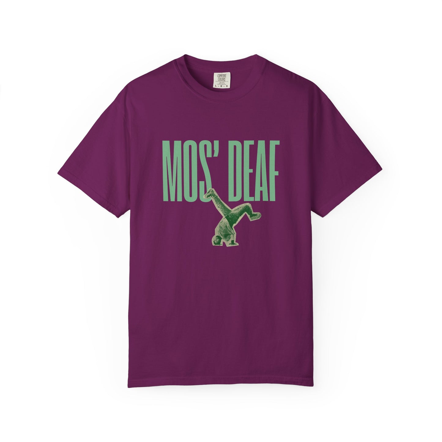 DEAFIANT Mos' Deaf Throwback Tee | Unisex | Garment-dyed