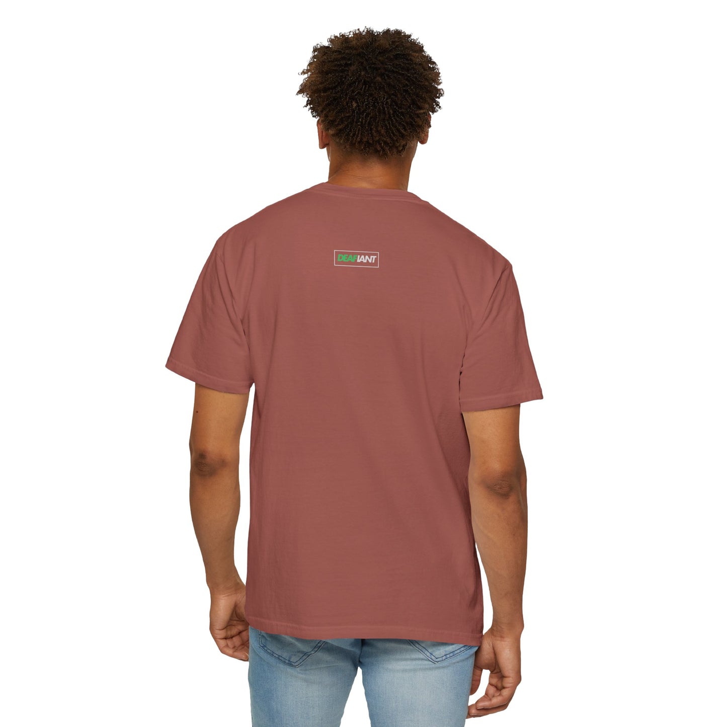 DEAFIANT Mos' Deaf Throwback Tee | Unisex | Garment-dyed