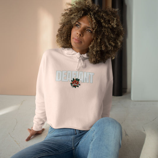 DEAFIANT Title 42 DEAFiant Rights | Women's Crop Hoodie
