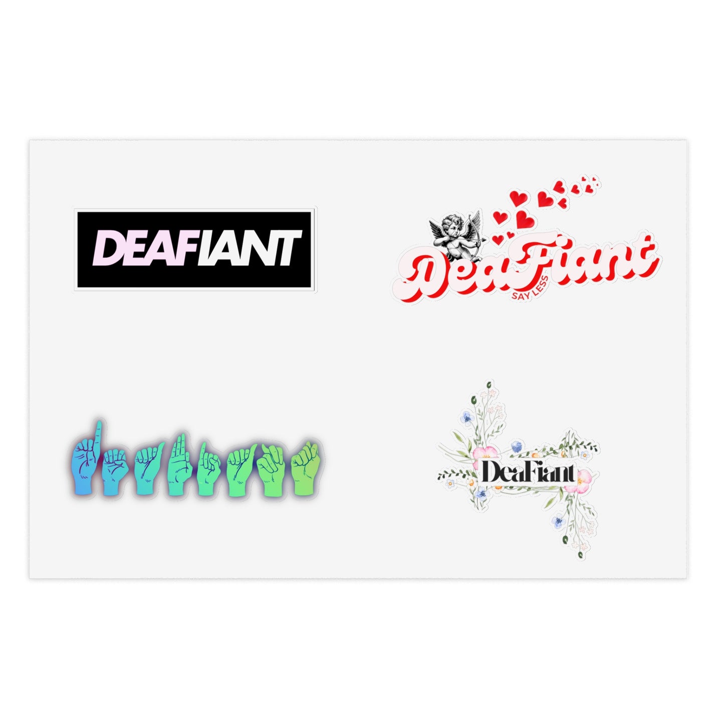 DEAFIANT - Femme Rebel Sticker Sheets - Empowering Decals for Expression, Journaling, Laptop Decor, Gifts, and More