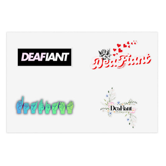 DEAFIANT - Femme Rebel Sticker Sheets - Empowering Decals for Expression, Journaling, Laptop Decor, Gifts, and More