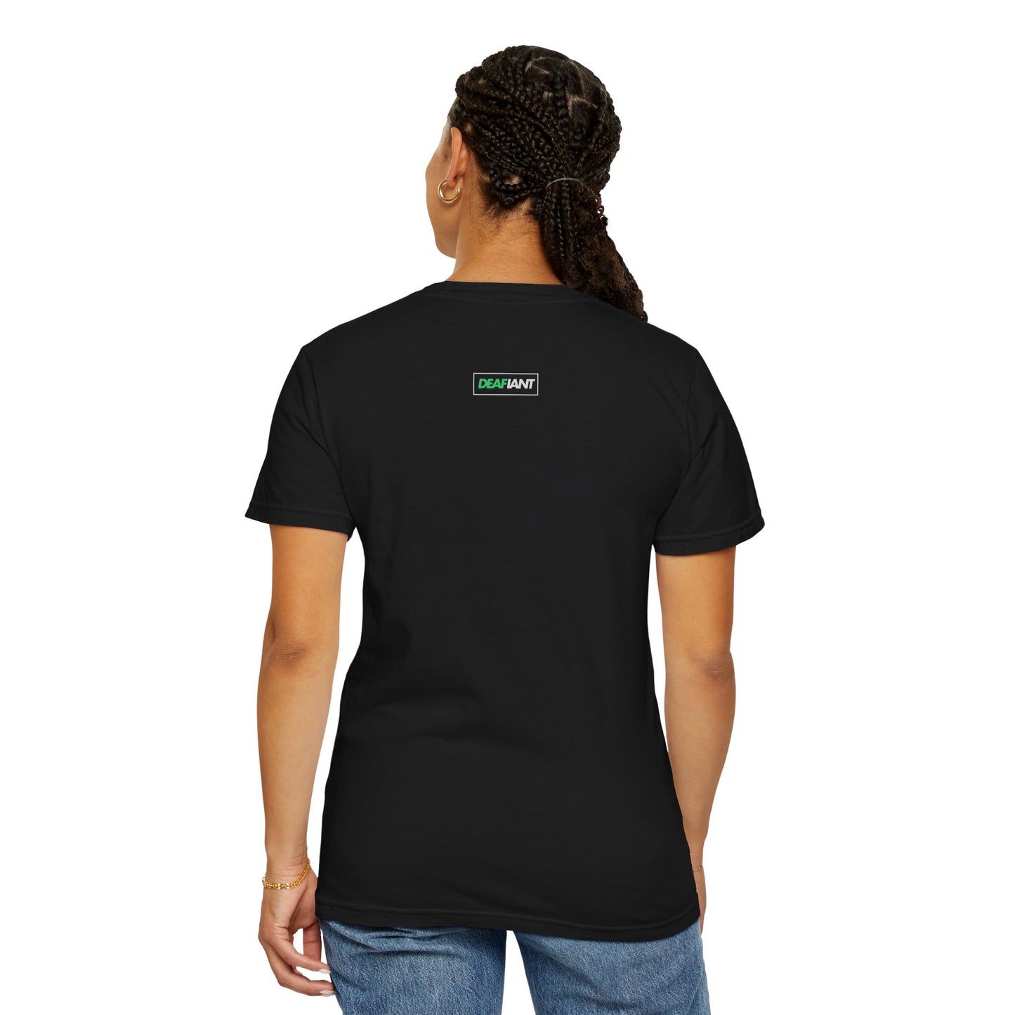 DEAFIANT Mos' Deaf Throwback Tee | Unisex | Garment-dyed