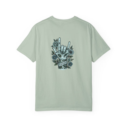 "Rooted Rebels – The Pink Llama x DEAFIANT Floral Collab Tee Unisex T-Shirt