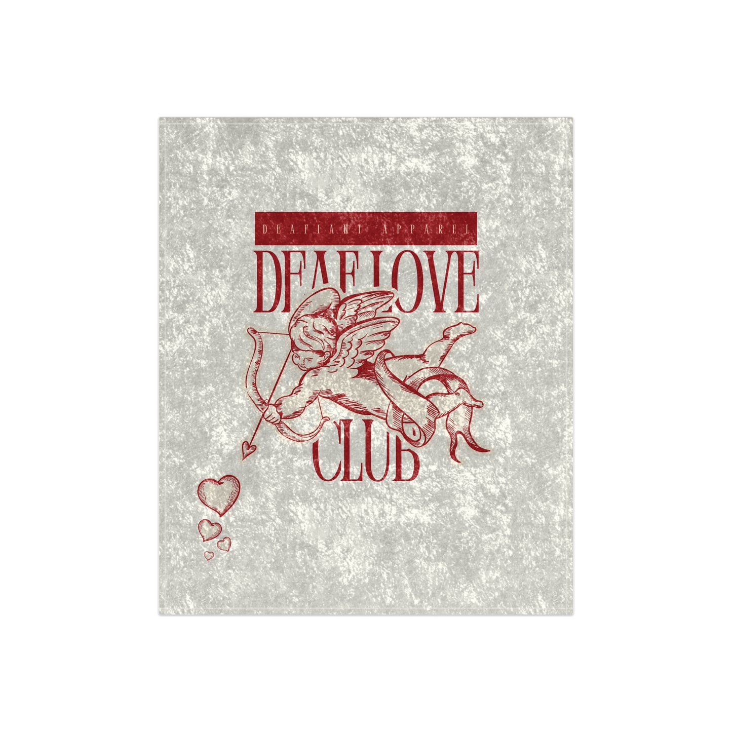 DEAFIANT The First Rule of Deaf Club | Crushed Velvet Blanket