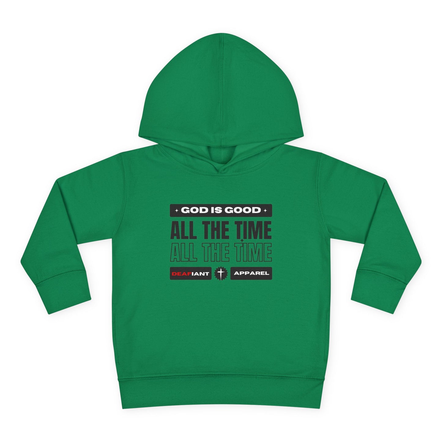 DEAFIANT KIDS | God Is Good – All the Time! Kids Praise Hoodie | Unisex