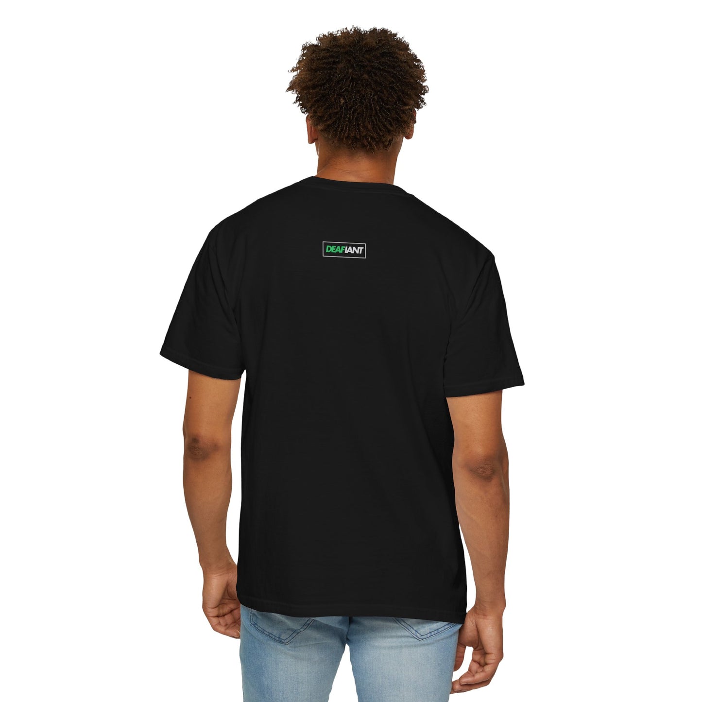 DEAFIANT Mos' Deaf Throwback Tee | Unisex | Garment-dyed