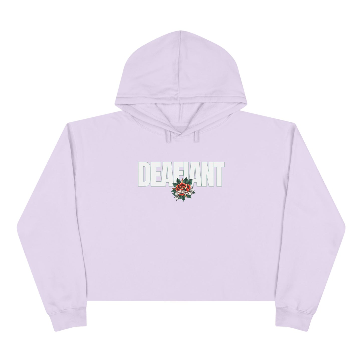 DEAFIANT Title 42 DEAFiant Rights | Women's Crop Hoodie