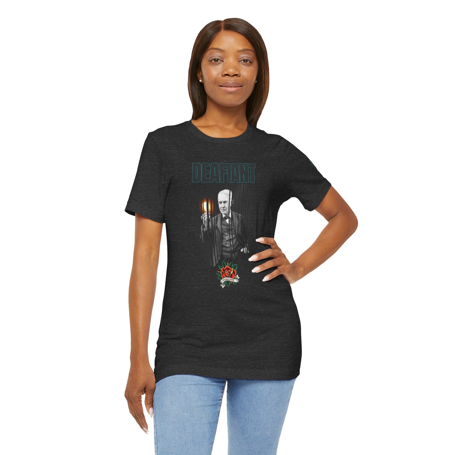 The Innovator Tee – Thomas Edison x DEAFIANT | Title 42 Edition| Unisex Jersey Tee