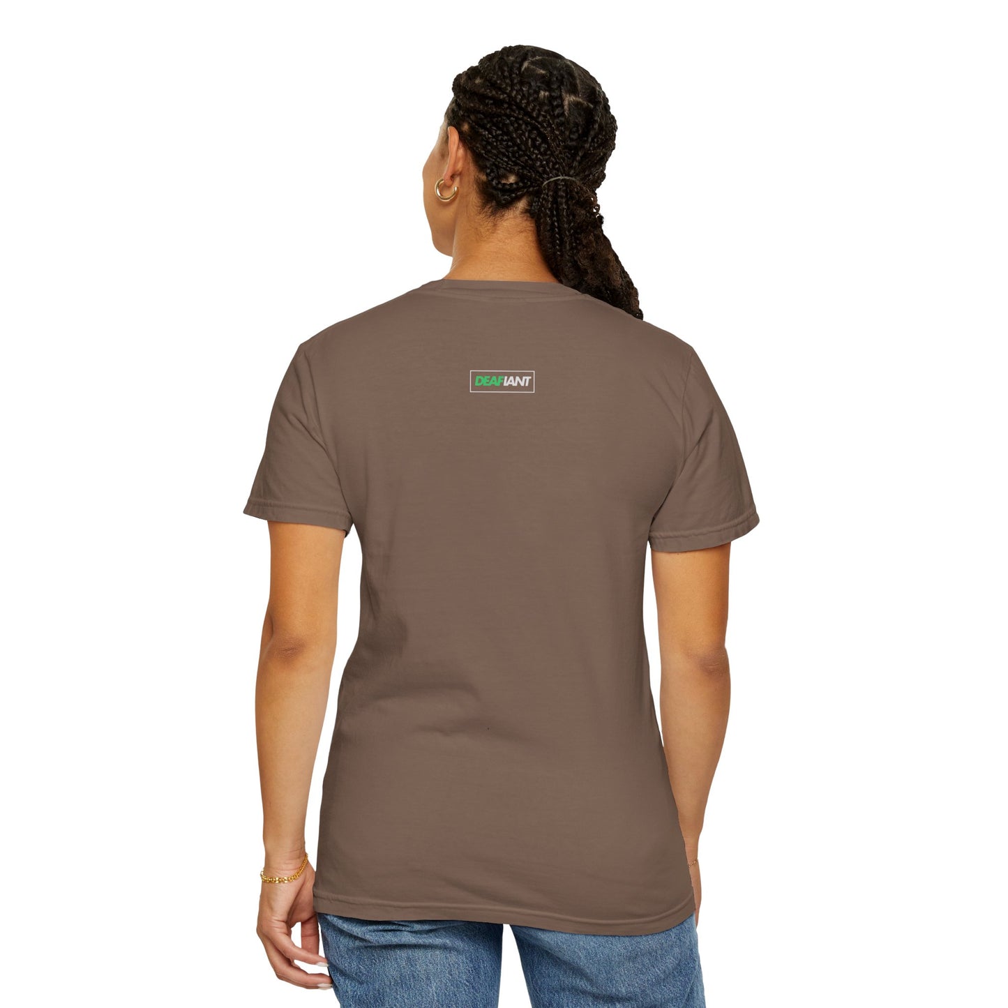 DEAFIANT Mos' Deaf Throwback Tee | Unisex | Garment-dyed