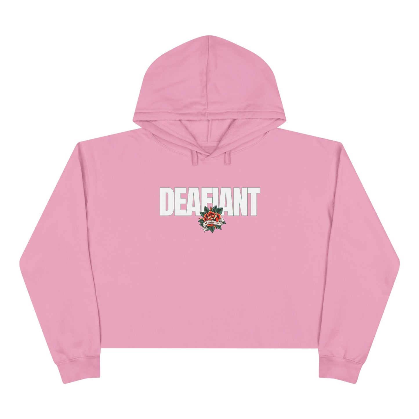 DEAFIANT Title 42 DEAFiant Rights | Women's Crop Hoodie