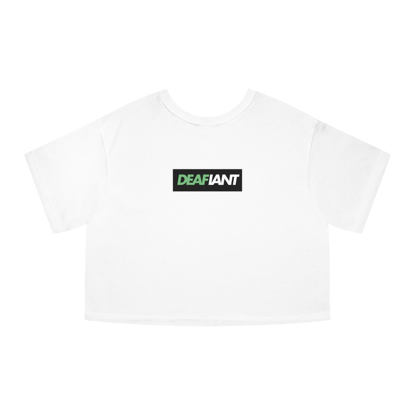 DEAFIANT Deaf Money Talks Champion Cropped T-Shirt
