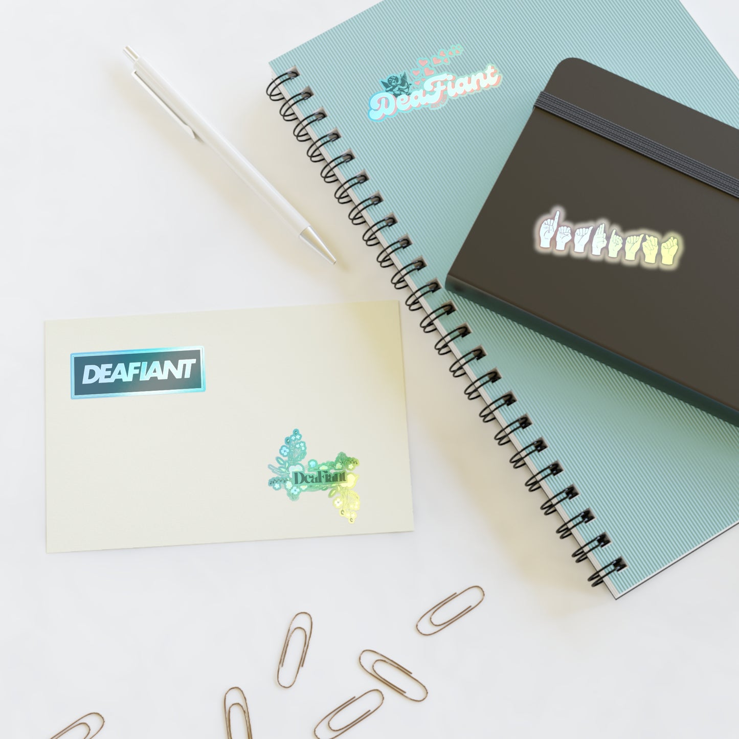 DEAFIANT - Femme Rebel Sticker Sheets - Empowering Decals for Expression, Journaling, Laptop Decor, Gifts, and More
