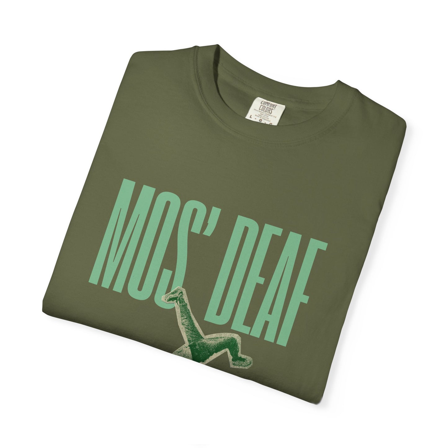 DEAFIANT Mos' Deaf Throwback Tee | Unisex | Garment-dyed