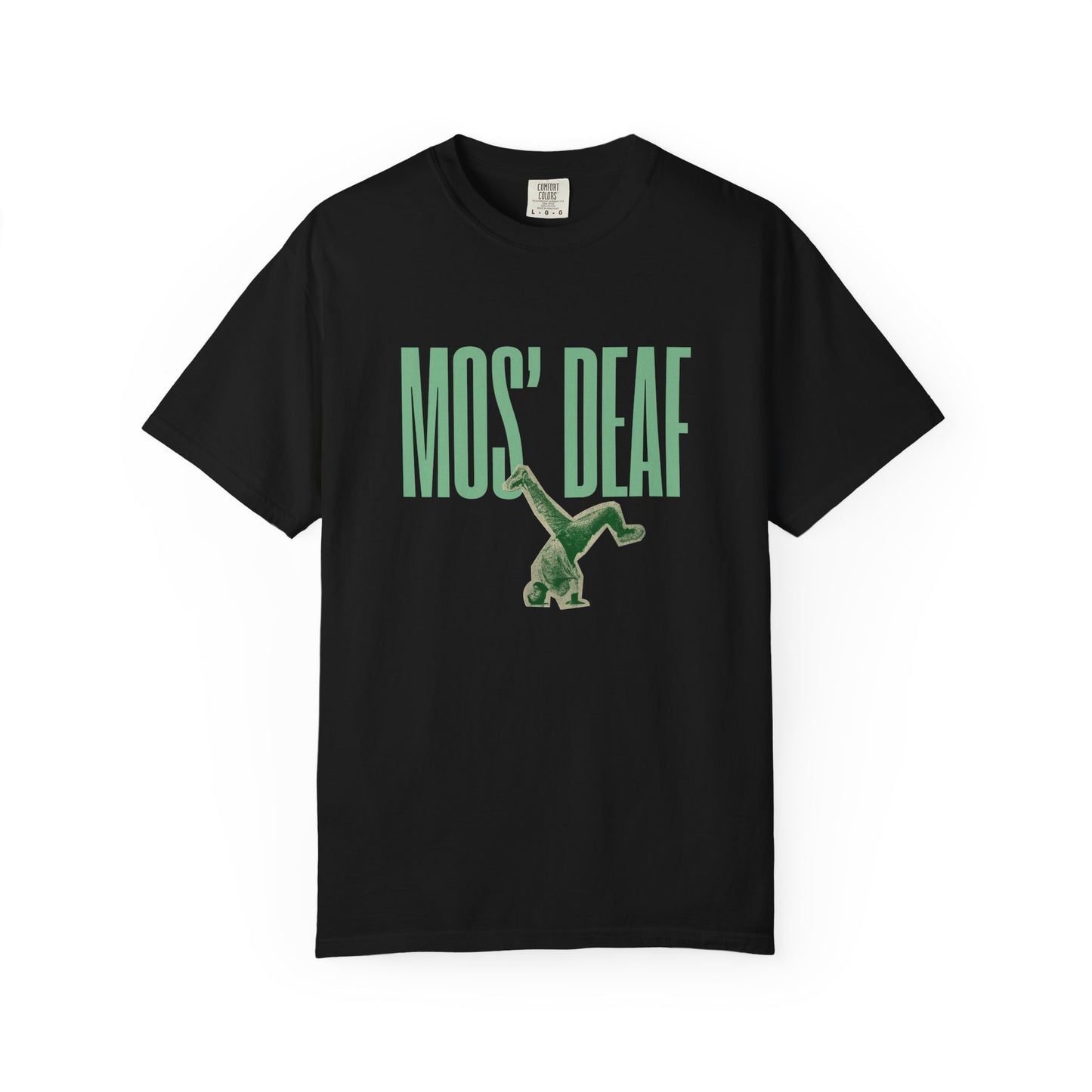 DEAFIANT Mos' Deaf Throwback Tee | Unisex | Garment-dyed