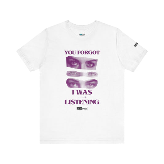 DEAFIANT Listening Eyes Tee |  Unisex Jersey Short Sleeve T-Shirt