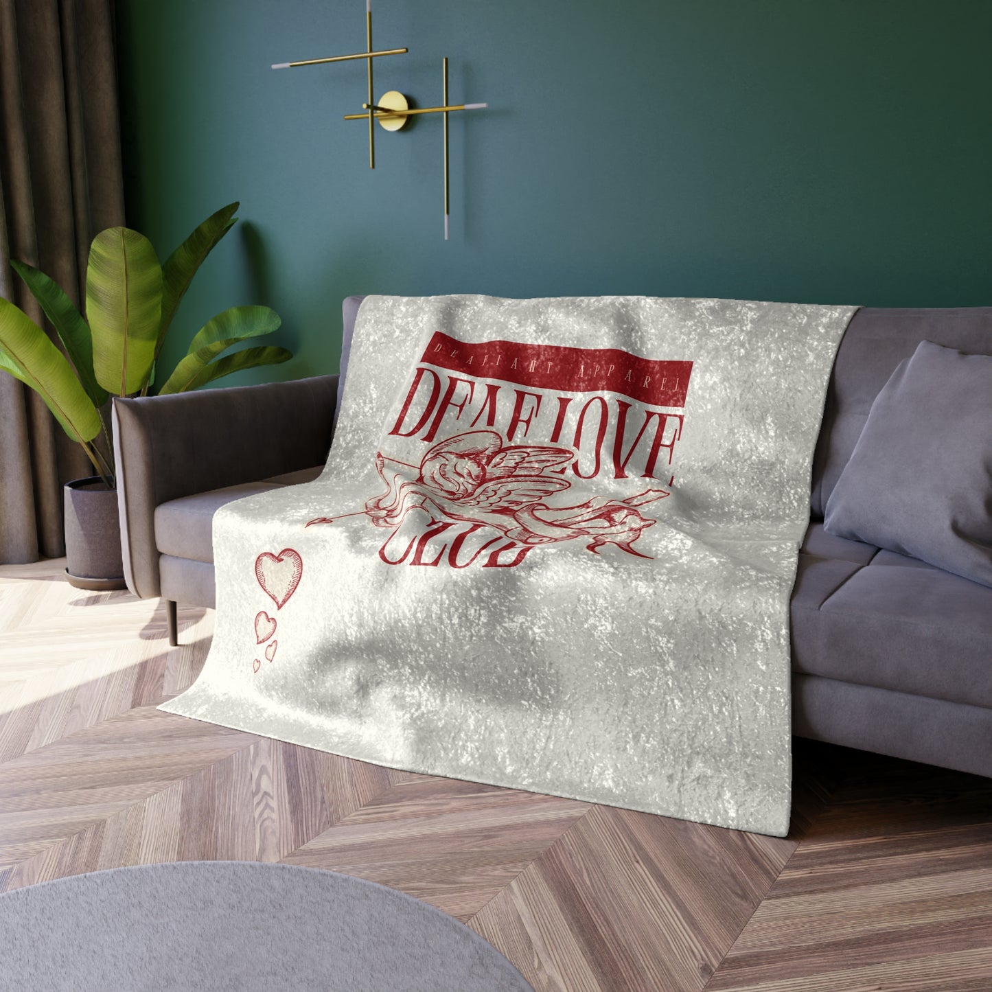 DEAFIANT The First Rule of Deaf Club | Crushed Velvet Blanket