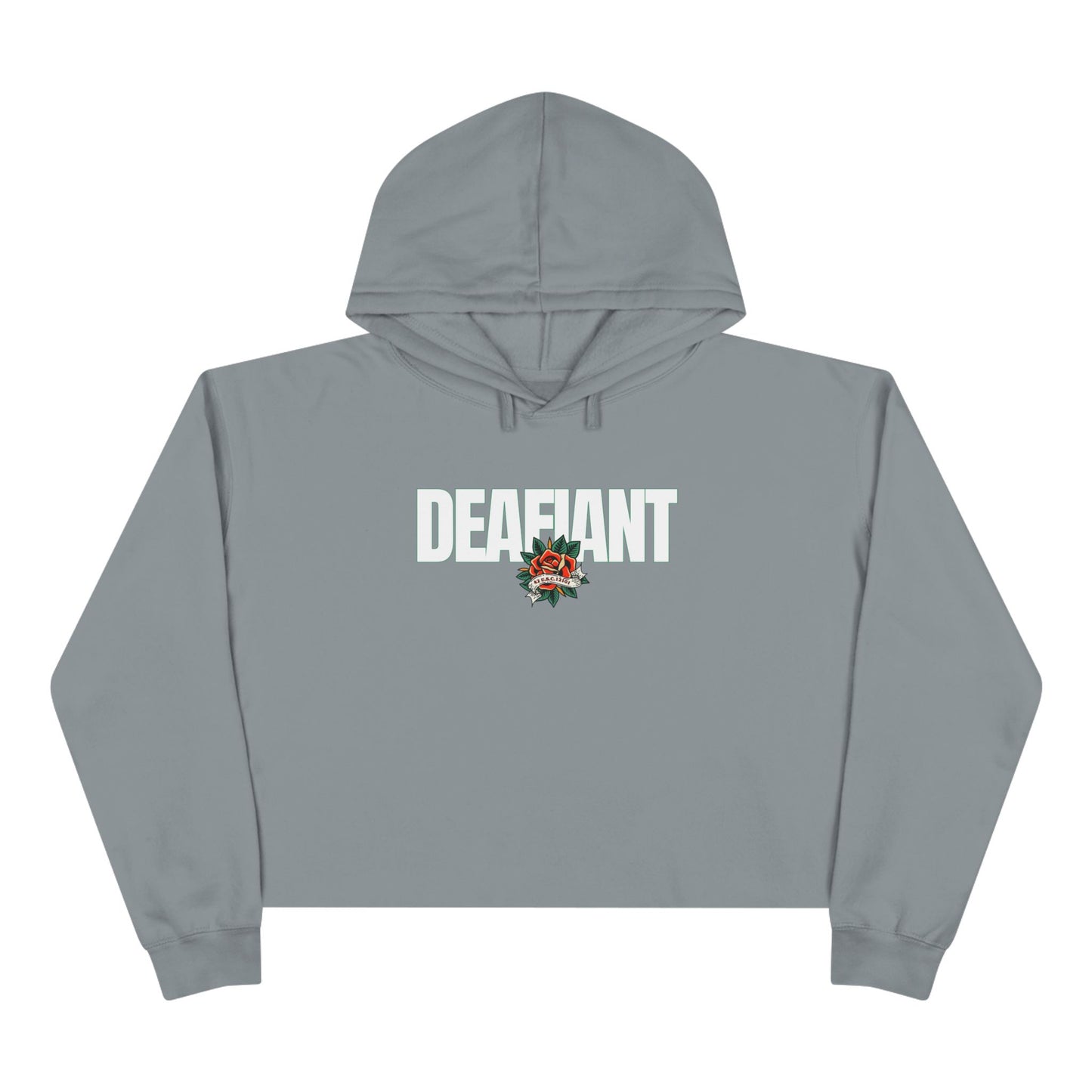 DEAFIANT Title 42 DEAFiant Rights | Women's Crop Hoodie