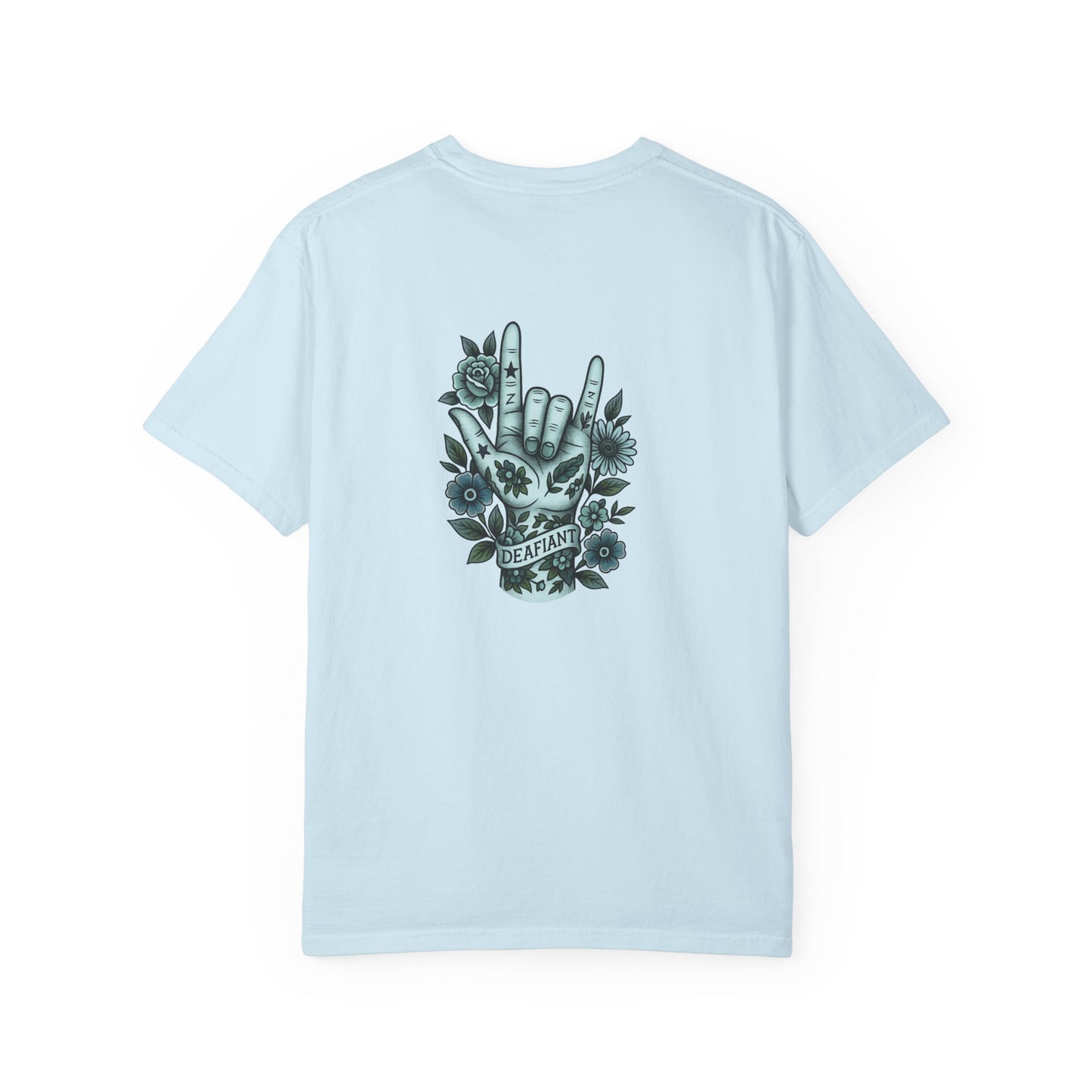 "Rooted Rebels – The Pink Llama x DEAFIANT Floral Collab Tee Unisex T-Shirt